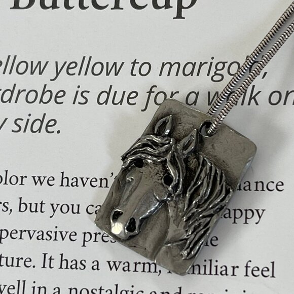 ARTISAN Sterling Necklace with Horse Pendant that says: "Here's Lookin' at Ya'" - Picture 8 of 11